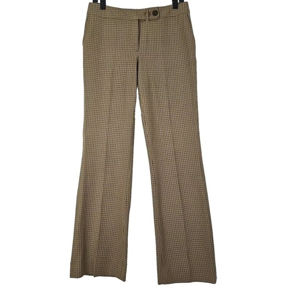 Talbots~Woman Size 4~Multicolor Plaid Print Signature Boot Trouser Pants Stretch - Picture 1 of 9